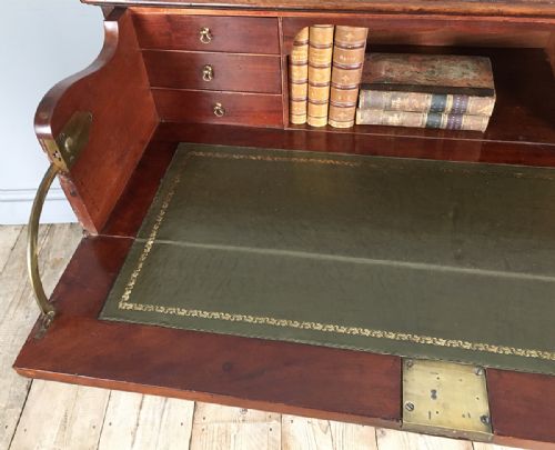GEORGIAN MAHOGANY SECRETAIRE CHEST - ADDITIONAL PHOTO 4