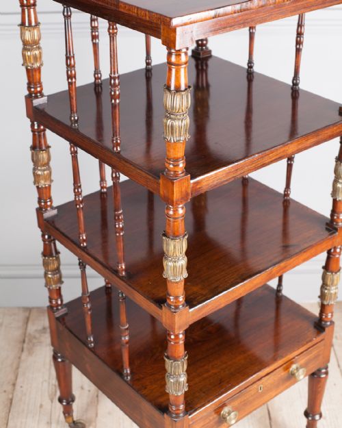 LATE REGENCY ROSEWOOD WHATNOT - ADDITIONAL PHOTO 2