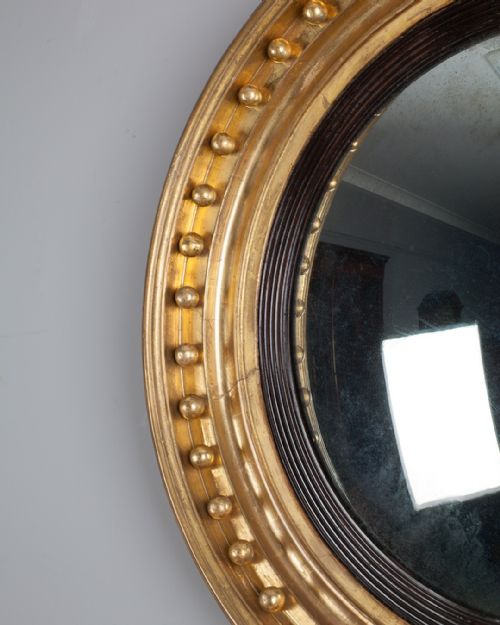 REGENCY GILT CONVEX MIRROR - ADDITIONAL PHOTO 2