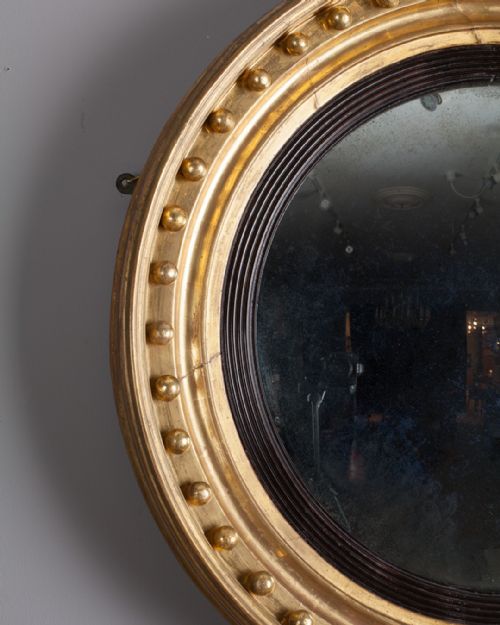 REGENCY GILT CONVEX MIRROR - ADDITIONAL PHOTO 3