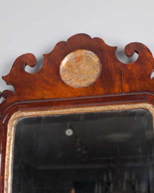 GEORGE III MAHOGANY FRET MIRROR - ADDITIONAL PHOTO 1