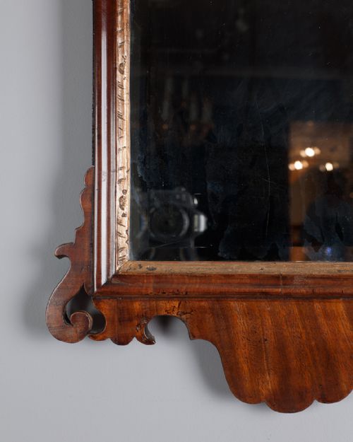 GEORGE III MAHOGANY FRET MIRROR - ADDITIONAL PHOTO 3
