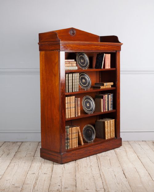 mid 19th century open bookcase - CATEGORY: ANTIQUE BOOKCASES - DATED 19TH CENTURY