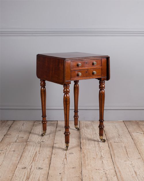 regency mahogany work table - CATEGORY: ANTIQUE FURNITURE - DATED REGENCY