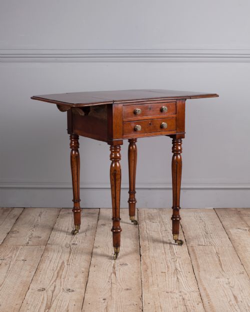 REGENCY MAHOGANY WORK TABLE - ADDITIONAL PHOTO 1