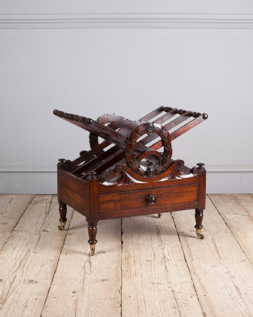 regency rosewood x frame canterbury - CATEGORY: ANTIQUE FURNITURE - DATED REGENCY