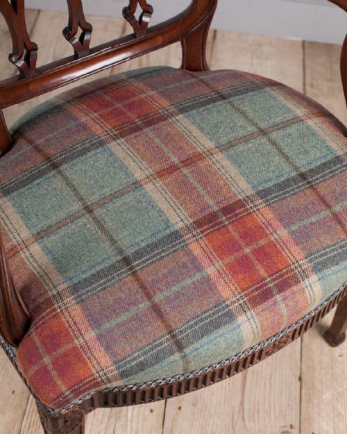 GEORGE III MAHOGANY OPEN ARM CHAIR - ADDITIONAL PHOTO 1