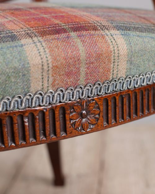 GEORGE III MAHOGANY OPEN ARM CHAIR - ADDITIONAL PHOTO 6