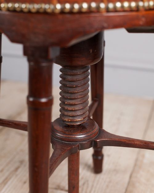REGENCY MAHOGANY PIANO STOOL - ADDITIONAL PHOTO 6