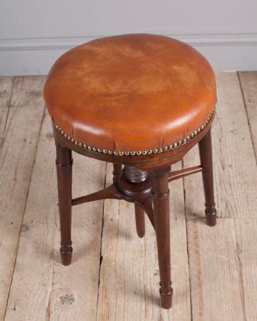 REGENCY MAHOGANY PIANO STOOL - ADDITIONAL PHOTO 3