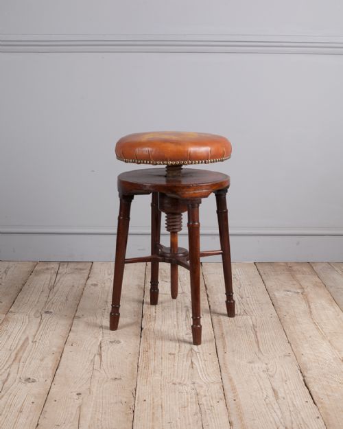 REGENCY MAHOGANY PIANO STOOL - ADDITIONAL PHOTO 4