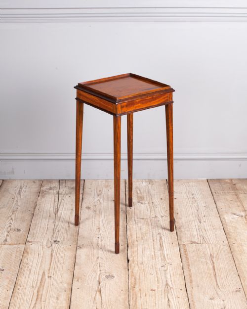 EDWARDIAN SATINWOOD URN STAND - ADDITIONAL PHOTO 1