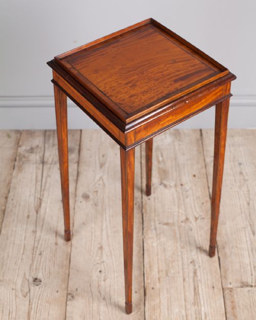 EDWARDIAN SATINWOOD URN STAND - ADDITIONAL PHOTO 2