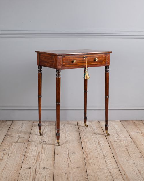 regency mahogany work table - CATEGORY: ANTIQUE TABLES - DATED REGENCY