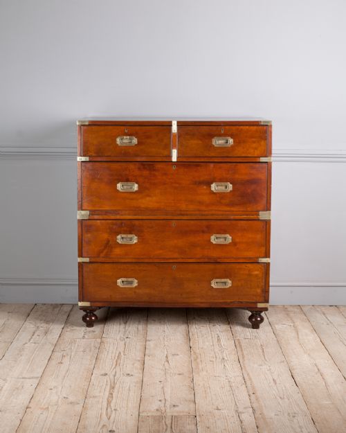 19TH CENTURY MAHOGANY CAMPAIGN CHEST - ADDITIONAL PHOTO 3