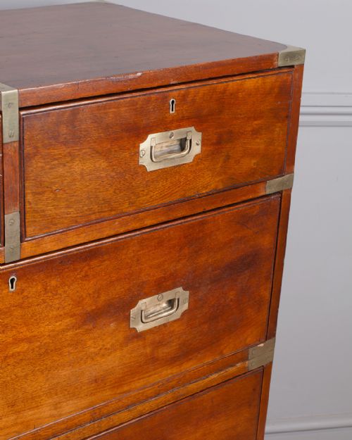 19TH CENTURY MAHOGANY CAMPAIGN CHEST - ADDITIONAL PHOTO 4