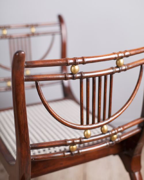 PAIR OF EDWARDIAN ROSEWOOD WINDOW SEATS - ADDITIONAL PHOTO 4