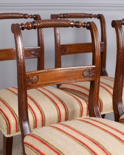 SET OF FOUR REGENCY MAHOGANY DINING CHAIRS - ADDITIONAL PHOTO 4
