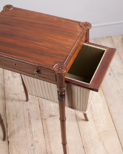 REGENCY MAHOGANY WORK TABLE - ADDITIONAL PHOTO 1