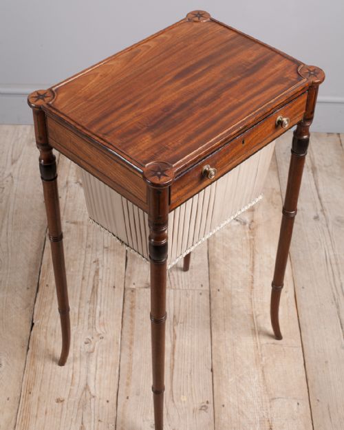 REGENCY MAHOGANY WORK TABLE - ADDITIONAL PHOTO 3