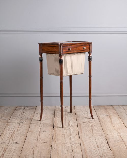 regency mahogany work table - CATEGORY: ANTIQUE TABLES - DATED REGENCY