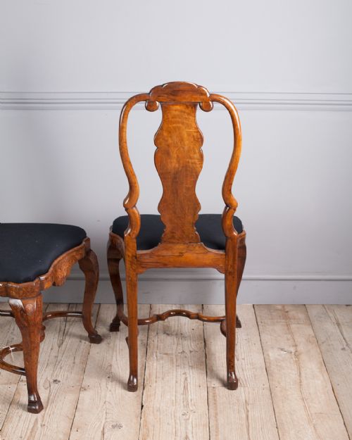 PAIR OF 19TH CENTURY DUTCH WALNUT AND MARQUETRY CHAIRS - ADDITIONAL PHOTO 7