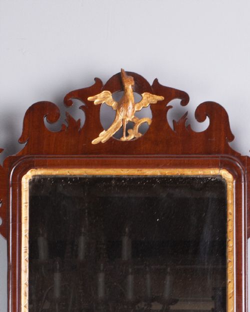 GEORGE III MAHOGANY FRET MIRROR - ADDITIONAL PHOTO 1