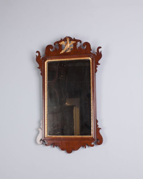 GEORGE III MAHOGANY FRET MIRROR - ADDITIONAL PHOTO 2