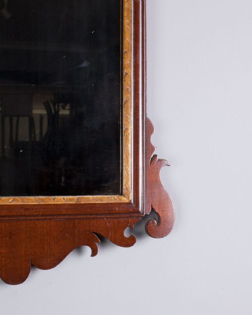 GEORGE III MAHOGANY FRET MIRROR - ADDITIONAL PHOTO 3