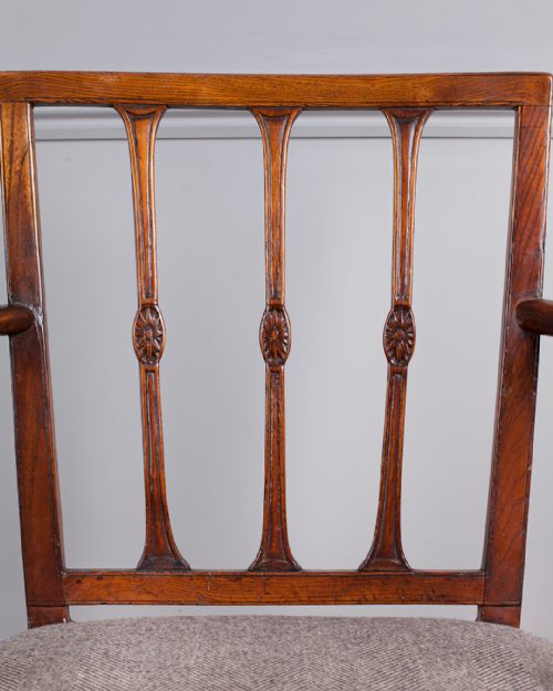 GEORGE III ELM CARVER CHAIR - ADDITIONAL PHOTO 1