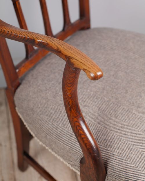 GEORGE III ELM CARVER CHAIR - ADDITIONAL PHOTO 6