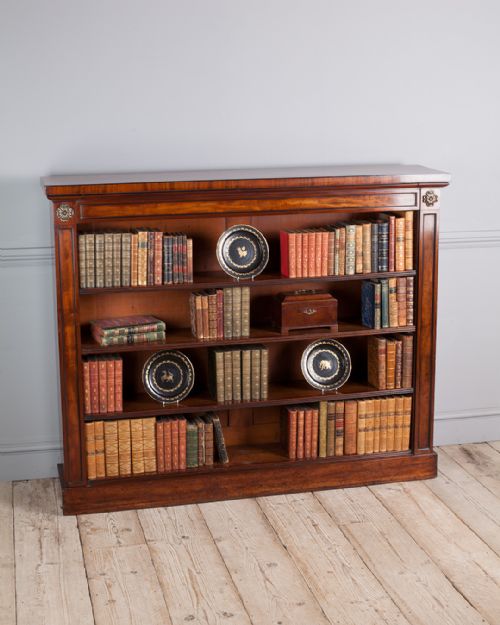 19TH CENTURY LARGE MAHOGANY OPEN BOOKCASE - ADDITIONAL PHOTO 2
