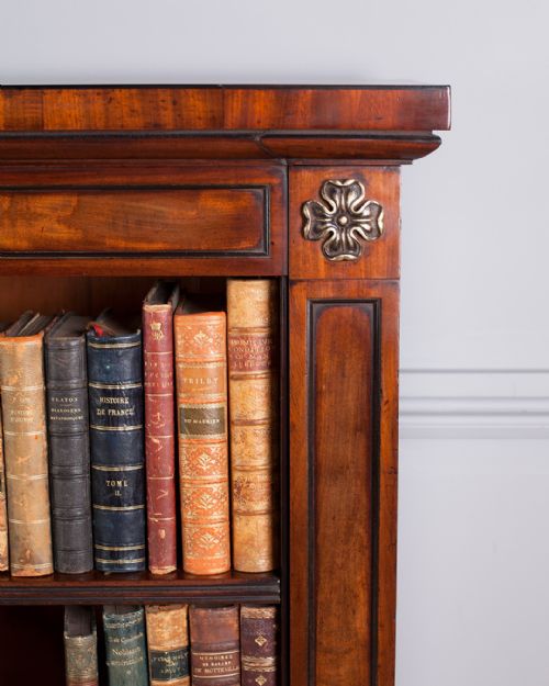 19TH CENTURY LARGE MAHOGANY OPEN BOOKCASE - ADDITIONAL PHOTO 4