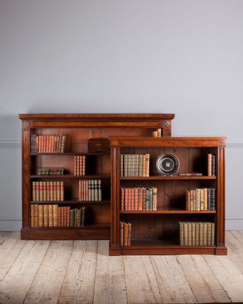 19TH CENTURY LARGE MAHOGANY OPEN BOOKCASE - ADDITIONAL PHOTO 5