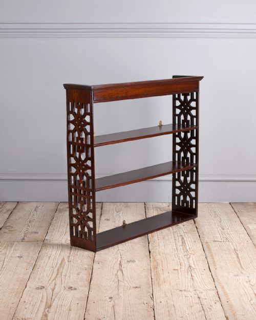 19th century mahogany wall shelves - CATEGORY: ANTIQUE FURNITURE - DATED 19TH CENTURY