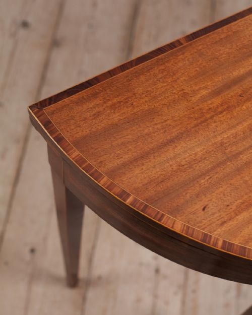 GEORGE III MAHOGANY DEMI LUNE TEA TABLE - ADDITIONAL PHOTO 3