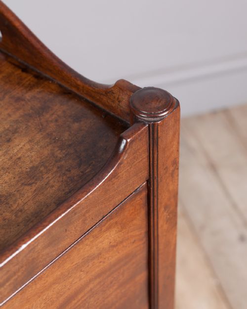 GEORGE III MAHOGANY TRAP TOP COMMODE - ADDITIONAL PHOTO 3