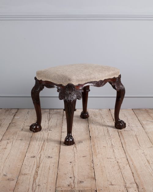 exceptionally fine 19th century style mahogany stool - CATEGORY: ANTIQUE STOOLS - DATED 19TH CENTURY