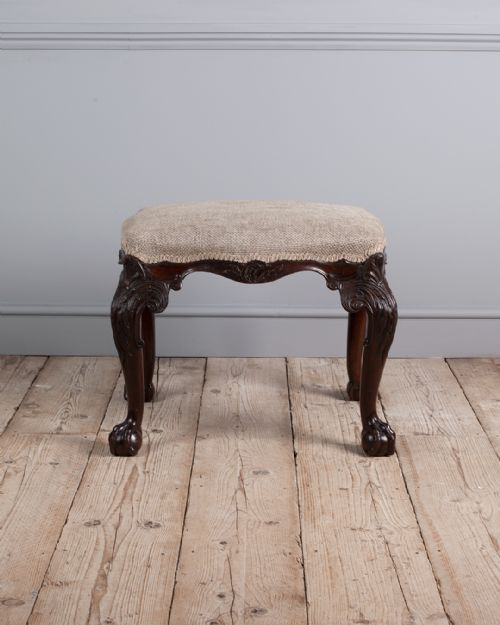 EXCEPTIONALLY FINE 19TH CENTURY STYLE MAHOGANY STOOL - ADDITIONAL PHOTO 1