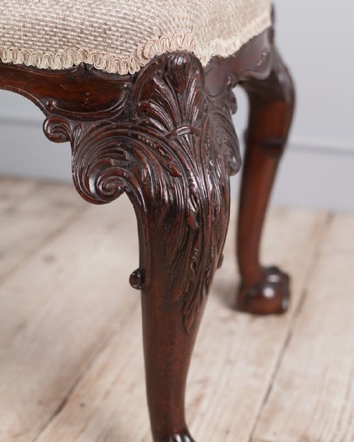EXCEPTIONALLY FINE 19TH CENTURY STYLE MAHOGANY STOOL - ADDITIONAL PHOTO 4