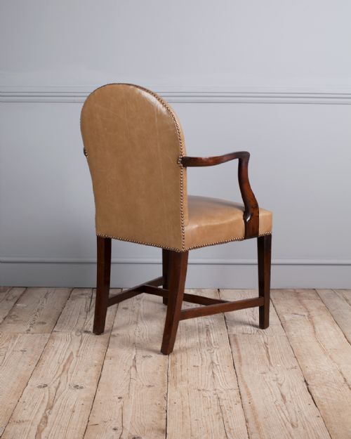 19TH CENTURY MAHOGANY OPEN ARM CHAIR - ADDITIONAL PHOTO 2