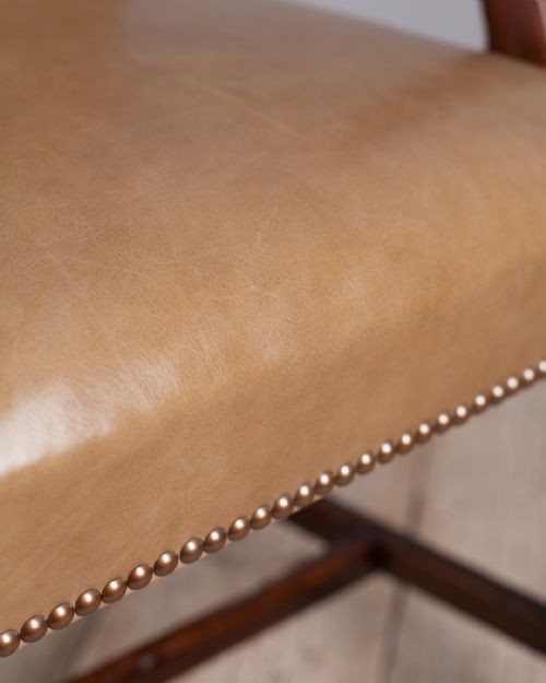 19TH CENTURY MAHOGANY OPEN ARM CHAIR - ADDITIONAL PHOTO 5