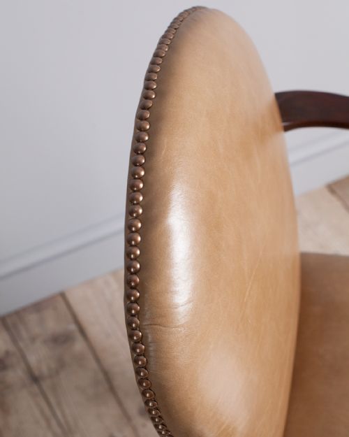 19TH CENTURY MAHOGANY OPEN ARM CHAIR - ADDITIONAL PHOTO 6