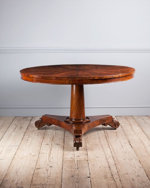WILLIAM IV FLAME MAHOGANY CENTRE TABLE - ADDITIONAL PHOTO 1
