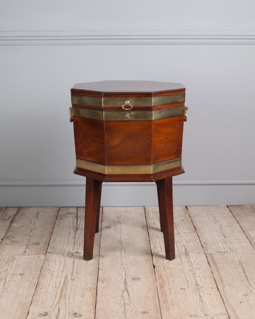GEORGE III MAHOGANY BRASS BOUND WINE COOLER - ADDITIONAL PHOTO 1