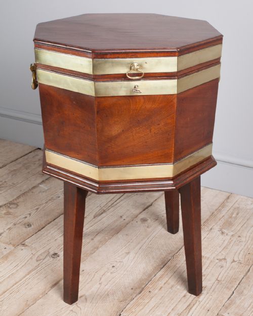 GEORGE III MAHOGANY BRASS BOUND WINE COOLER - ADDITIONAL PHOTO 2