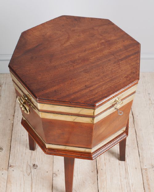 GEORGE III MAHOGANY BRASS BOUND WINE COOLER - ADDITIONAL PHOTO 3