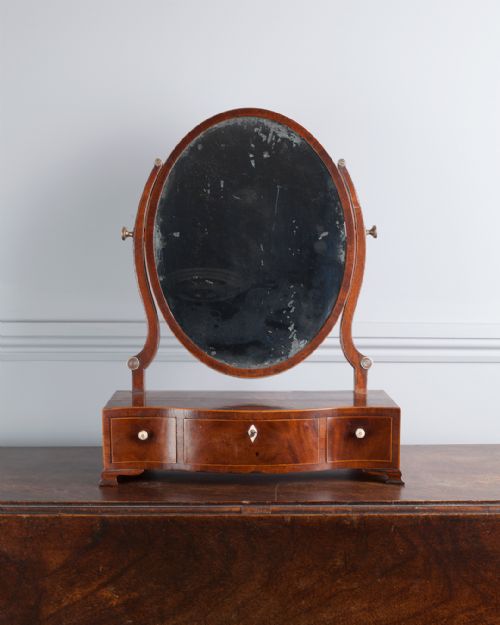 antique toilet mirror - CATEGORY: ANTIQUE MIRRORS - DATED 18TH CENTURY
