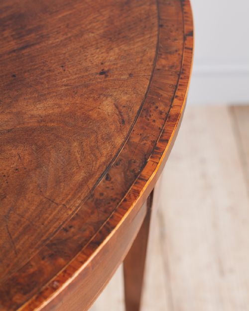 GEORGIAN MAHOGANY DEMI LUNE CARD TABLE - ADDITIONAL PHOTO 3
