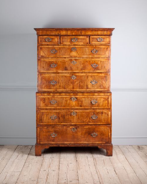 stunning george ii chest on chest - CATEGORY: ANTIQUE CHEST OF DRAWERS - DATED 18TH CENTURY